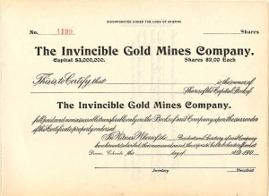 Invincible Gold Mines Co.